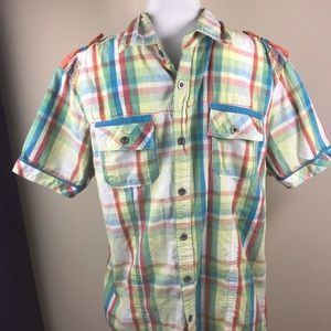 Attitude Gold Men's Short Sleeve Shirt sz XL